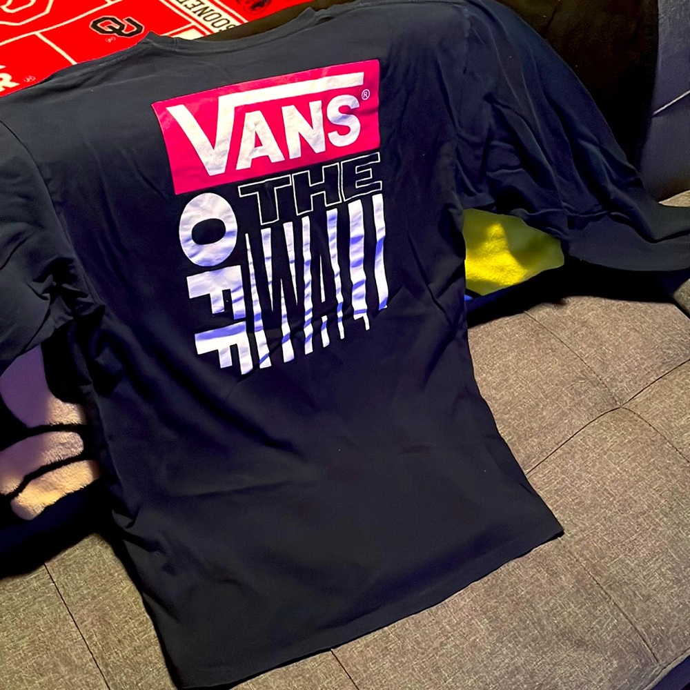Vans long sleeve tee navy blue large